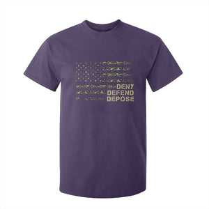 Deny Defend Depose T Shirt For Kid Camo American Flag TS09 Purple Print Your Wear
