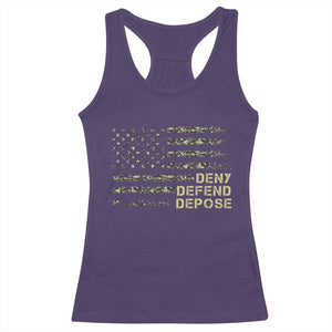 Deny Defend Depose Racerback Tank Top Camo American Flag TS09 Purple Print Your Wear