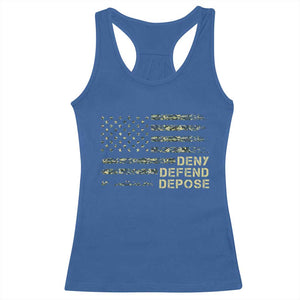Deny Defend Depose Racerback Tank Top Camo American Flag TS09 Royal Blue Print Your Wear