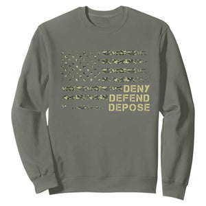 Deny Defend Depose Sweatshirt Camo American Flag TS09 Military Green Print Your Wear