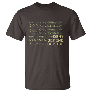 Deny Defend Depose T Shirt Camo American Flag TS09 Dark Chocolate Print Your Wear