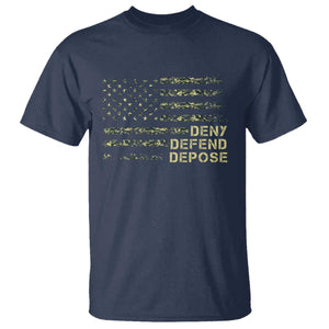 Deny Defend Depose T Shirt Camo American Flag TS09 Navy Print Your Wear