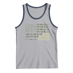 Deny Defend Depose Tank Top Camo American Flag TS09 Athletic Heather Navy Print Your Wear
