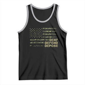 Deny Defend Depose Tank Top Camo American Flag TS09 Black Athletic Heather Print Your Wear