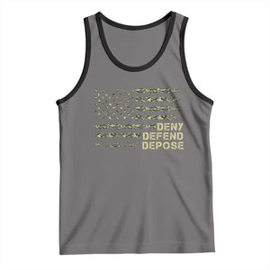 Deny Defend Depose Tank Top Camo American Flag TS09 Deep Heather Black Print Your Wear
