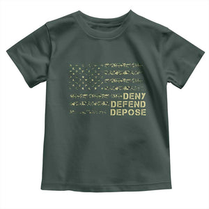 Deny Defend Depose Toddler T Shirt Camo American Flag TS09 Dark Forest Green Print Your Wear