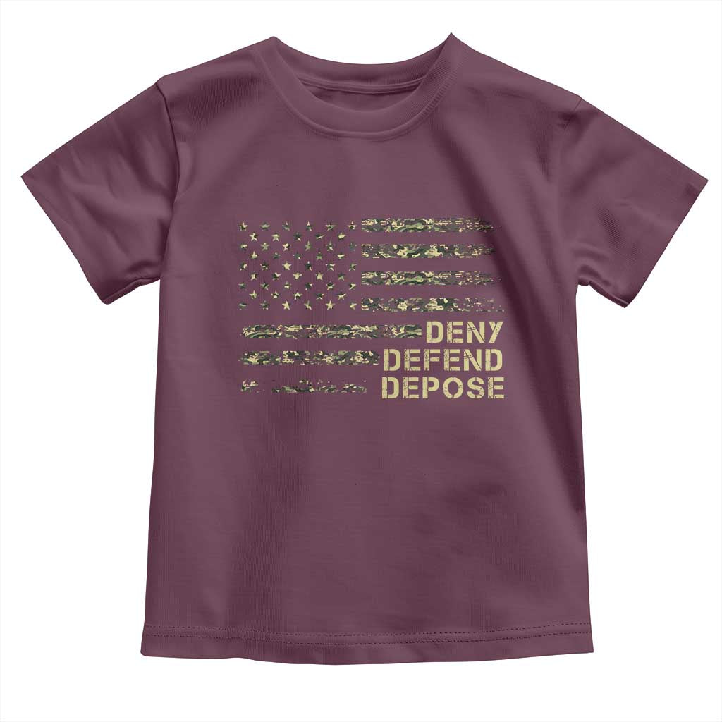 Deny Defend Depose Toddler T Shirt Camo American Flag TS09 Maroon Print Your Wear