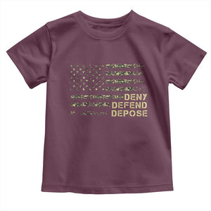 Deny Defend Depose Toddler T Shirt Camo American Flag TS09 Maroon Print Your Wear
