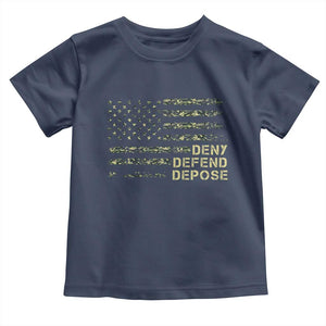 Deny Defend Depose Toddler T Shirt Camo American Flag TS09 Navy Print Your Wear