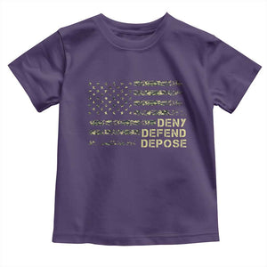 Deny Defend Depose Toddler T Shirt Camo American Flag TS09 Purple Print Your Wear
