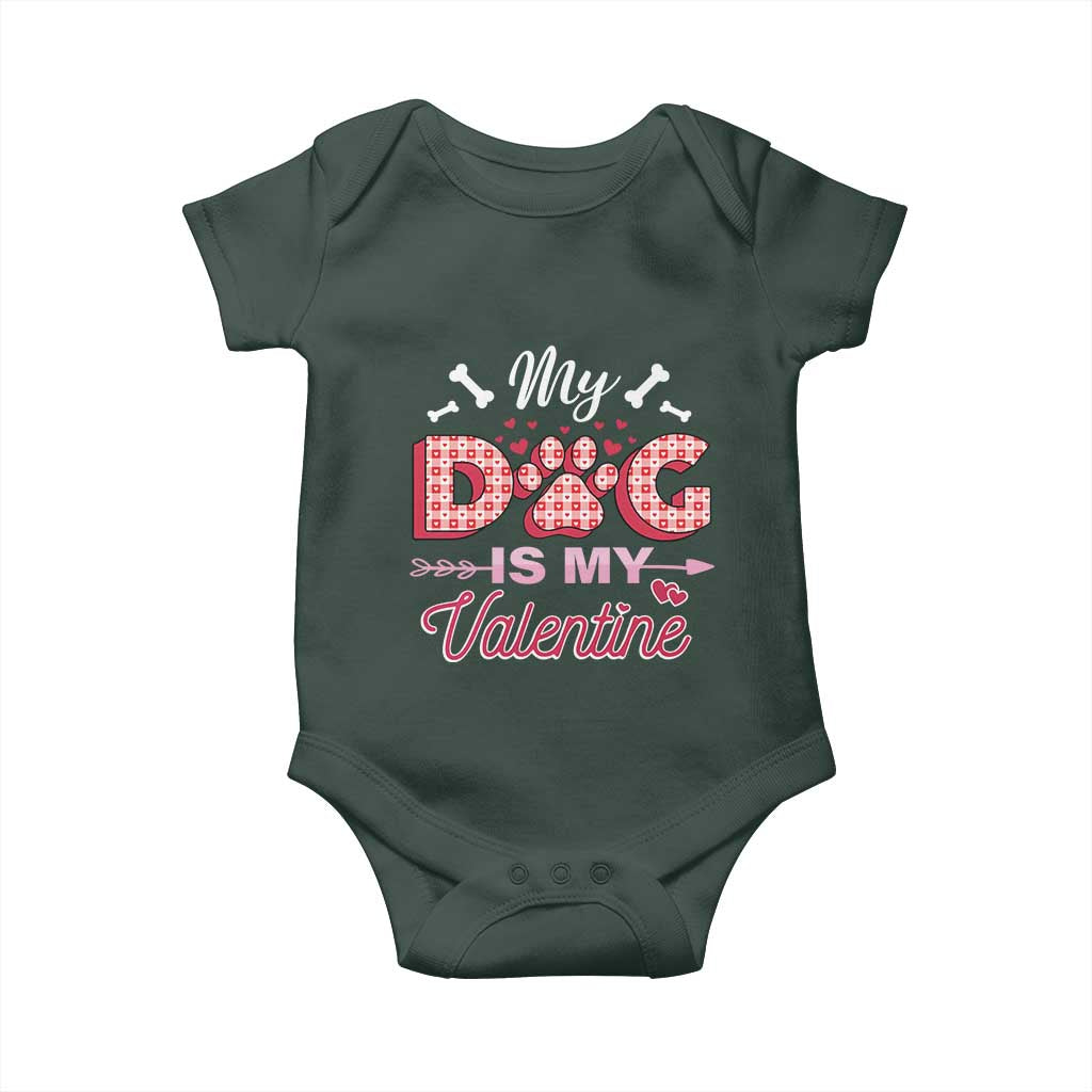 Valentine's Day Baby Onesie My Dogs Are My Valentine Pet Heart TS09 Print Your Wear