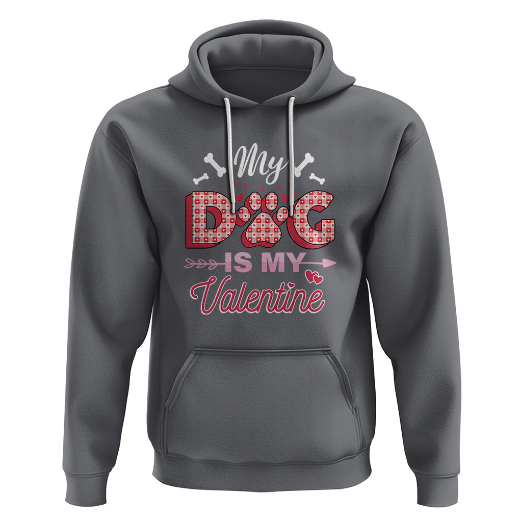 Valentine's Day Hoodie My Dogs Are My Valentine Pet Heart TS09 Charcoal Printyourwear