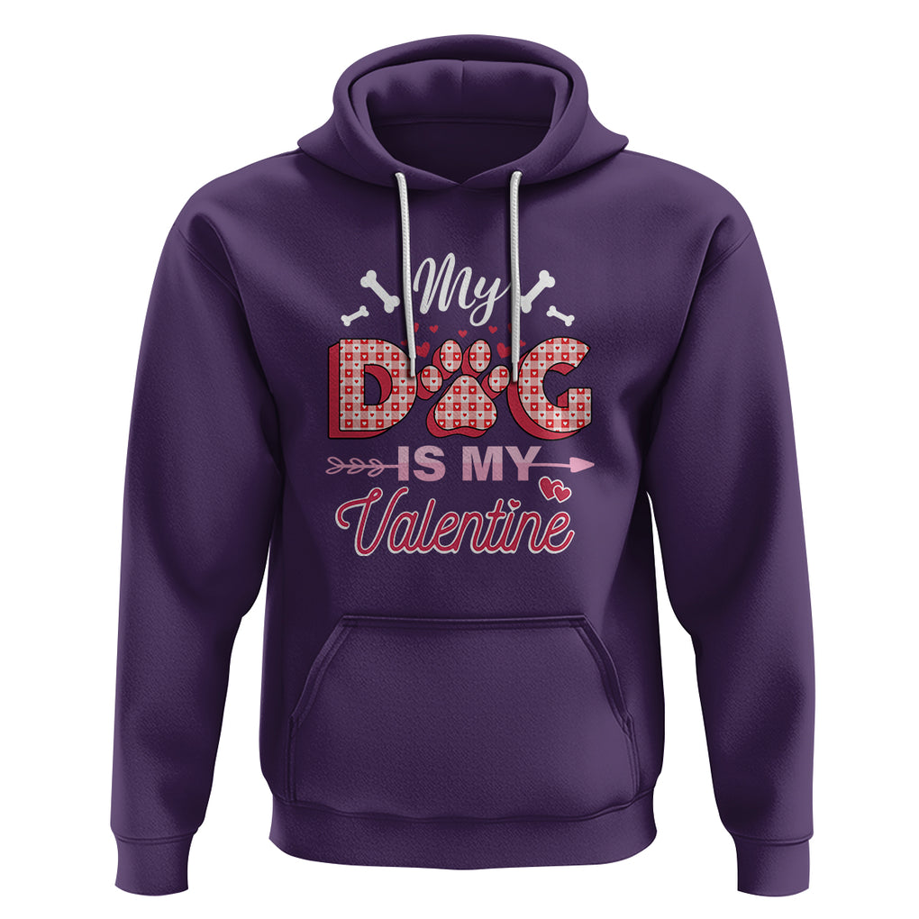 Valentine's Day Hoodie My Dogs Are My Valentine Pet Heart TS09 Purple Printyourwear