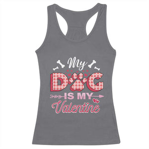 Valentine's Day Racerback Tank Top My Dogs Are My Valentine Pet Heart TS09 Charcoal Print Your Wear