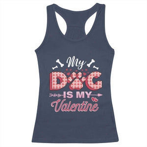 Valentine's Day Racerback Tank Top My Dogs Are My Valentine Pet Heart TS09 Navy Print Your Wear