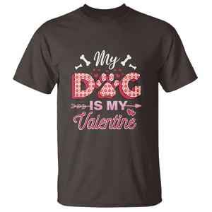 Valentine's Day T Shirt My Dogs Are My Valentine Pet Heart TS09 Dark Chocolate Printyourwear