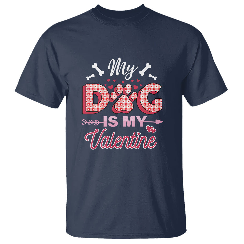 Valentine's Day T Shirt My Dogs Are My Valentine Pet Heart TS09 Navy Printyourwear