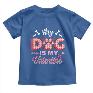 Valentine's Day Toddler T Shirt My Dogs Are My Valentine Pet Heart TS09 Royal Blue Print Your Wear
