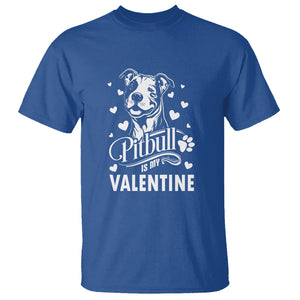 Valentine's Day T Shirt Pitbull Is My Valentine Cute Dog Heart TS09 Royal Blue Printyourwear