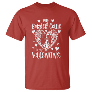 Valentine's Day T Shirt My Border Collie Is My Valentine Cute Dog Heart TS09 Red Printyourwear
