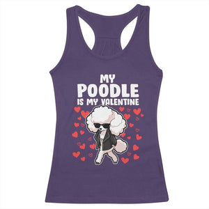 Valentine's Day Racerback Tank Top My Poodle Is My Valentine Cute Dog Heart TS09 Purple Print Your Wear