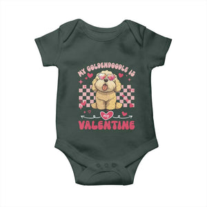 Valentine's Day Baby Onesie My Goldendoodle Is My Valentine Cute Dog Heart Sunglass TS09 Print Your Wear