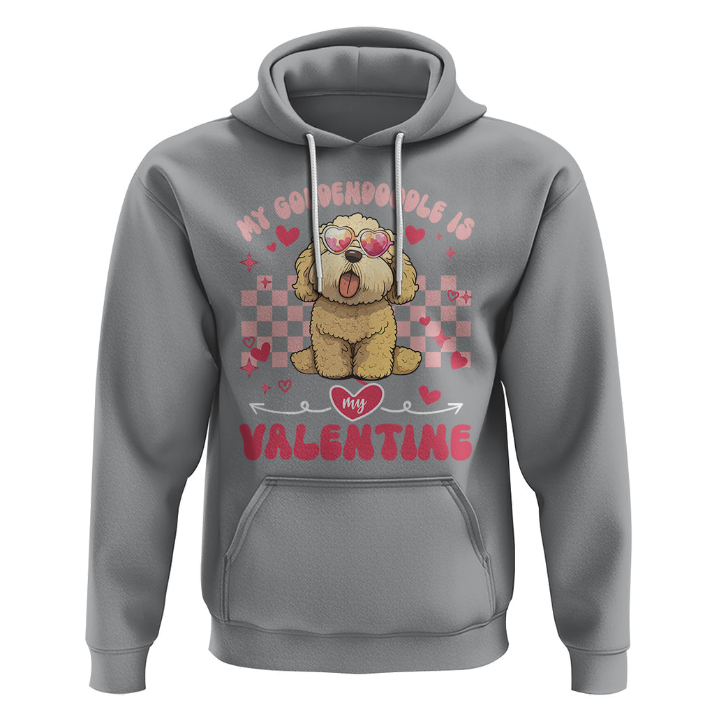 Valentine's Day Hoodie My Goldendoodle Is My Valentine Cute Dog Heart Sunglass TS09 Sport Gray Printyourwear