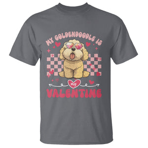 Valentine's Day T Shirt My Goldendoodle Is My Valentine Cute Dog Heart Sunglass TS09 Charcoal Printyourwear