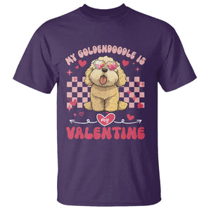 Valentine's Day T Shirt My Goldendoodle Is My Valentine Cute Dog Heart Sunglass TS09 Purple Printyourwear