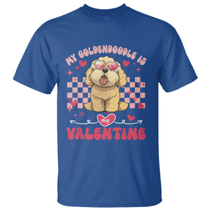 Valentine's Day T Shirt My Goldendoodle Is My Valentine Cute Dog Heart Sunglass TS09 Royal Blue Printyourwear