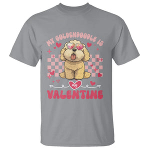 Valentine's Day T Shirt My Goldendoodle Is My Valentine Cute Dog Heart Sunglass TS09 Sport Gray Printyourwear