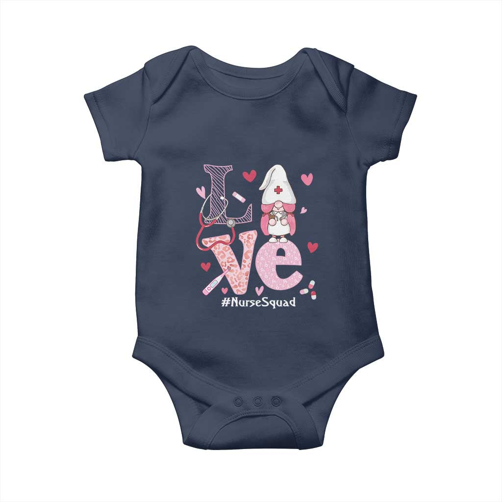 Valentine's Day Baby Onesie LOVE Nurse Squad Cute Gnome TS09 Navy Print Your Wear