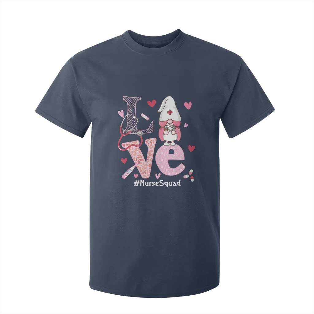 Valentine's Day T Shirt For Kid LOVE Nurse Squad Cute Gnome TS09 Navy Print Your Wear