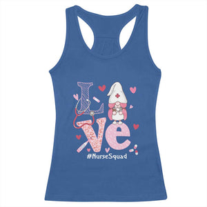 Valentine's Day Racerback Tank Top LOVE Nurse Squad Cute Gnome TS09 Royal Blue Print Your Wear