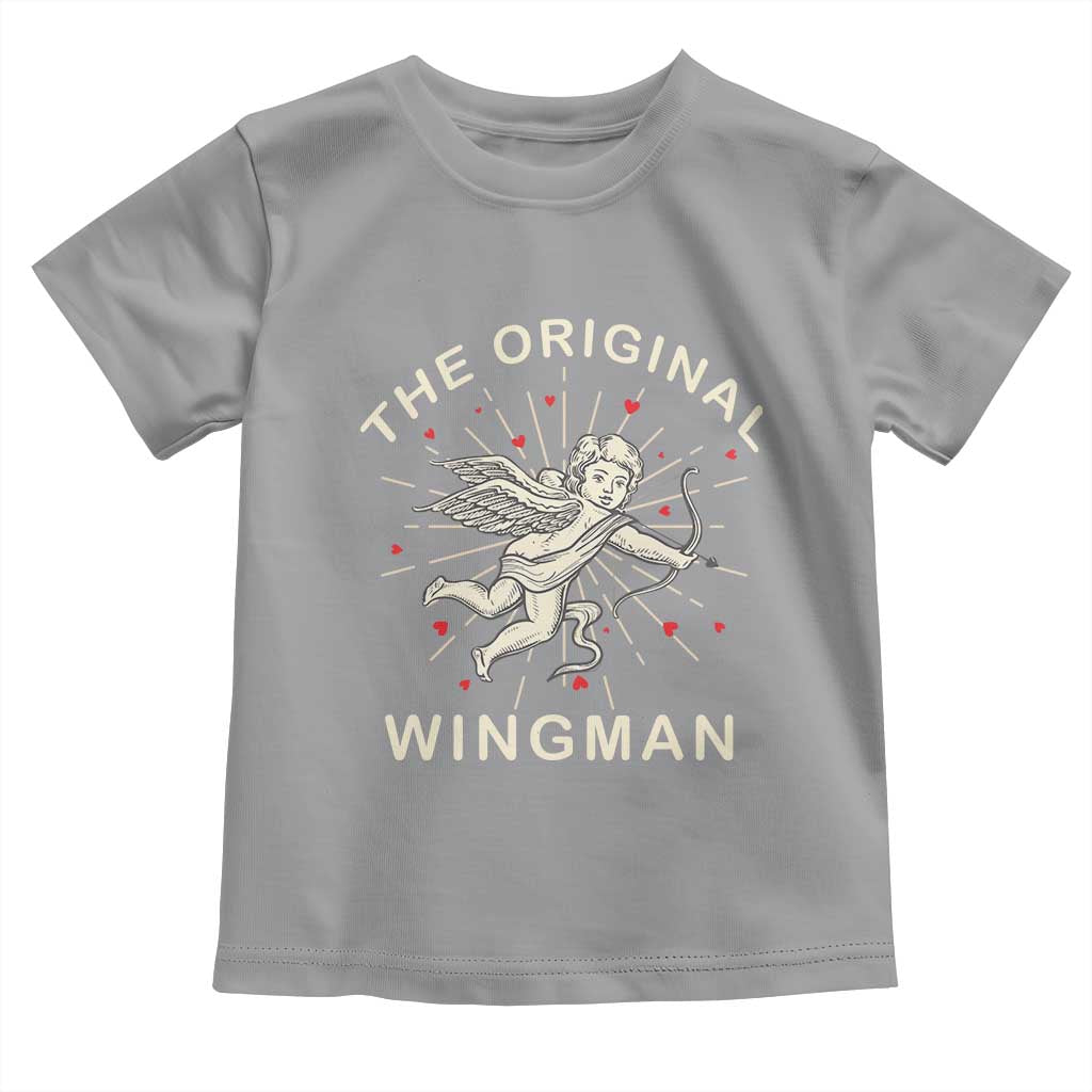 Valentine's Day Toddler T Shirt The Original Wingman Vintage Cupid Aesthestic TS09 Sport Gray Print Your Wear