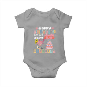 Happy Valentines Day And Yes It Is My Birthday Funny Heart Baby Onesie TS09 Sport Gray Print Your Wear
