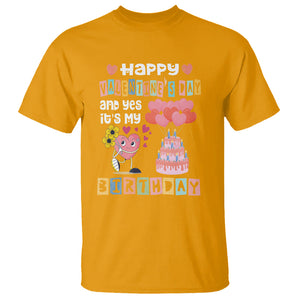 Happy Valentines Day And Yes It Is My Birthday Funny Heart T Shirt TS09 Gold Printyourwear