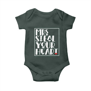 Valentine's Day Baby Onesie Mrs Steal Your Heart Funny Heart TS09 Print Your Wear