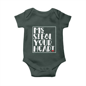 Valentine's Day Baby Onesie Ms Steal Your Heart Funny Heart TS09 Print Your Wear