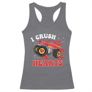Valentine's Day Racerback Tank Top I Crush Hearts Monster Truck TS09 Charcoal Print Your Wear