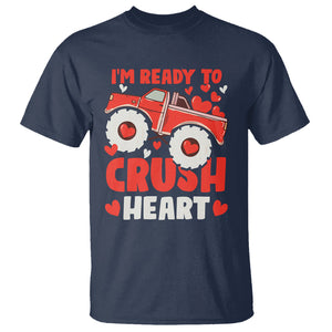 Valentine's Day T Shirt I Ready To Crush Hearts Monster Truck TS09 Navy Printyourwear