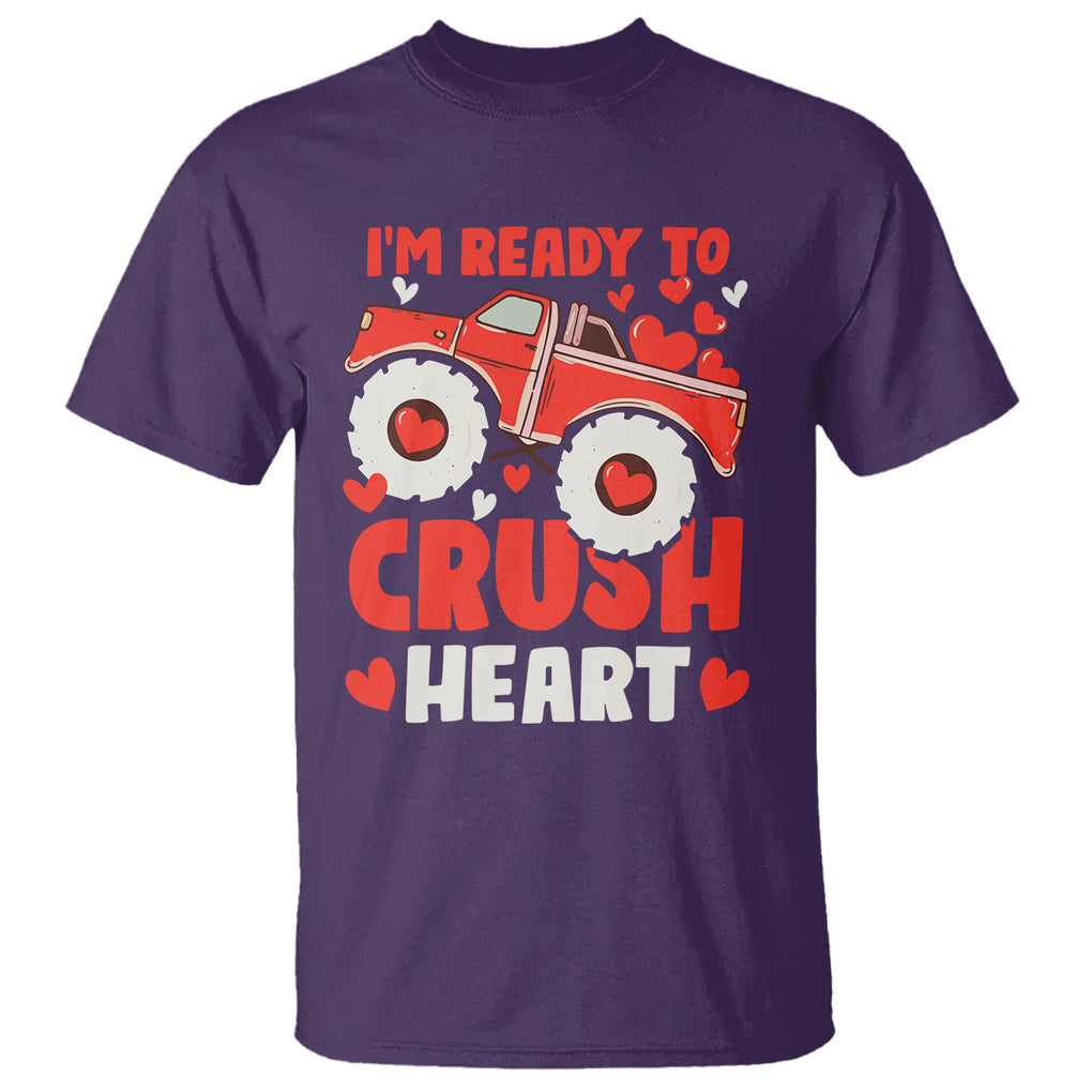 Valentine's Day T Shirt I Ready To Crush Hearts Monster Truck TS09 Purple Printyourwear