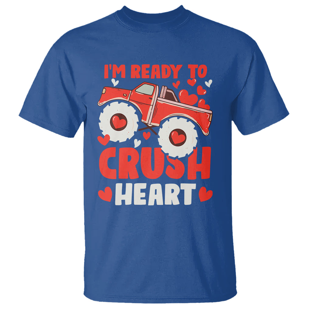 Valentine's Day T Shirt I Ready To Crush Hearts Monster Truck TS09 Royal Blue Printyourwear