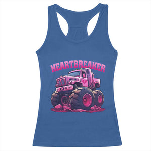 Valentine's Day Racerback Tank Top Tractor Heartbreaker Monster Truck Funny TS09 Royal Blue Print Your Wear