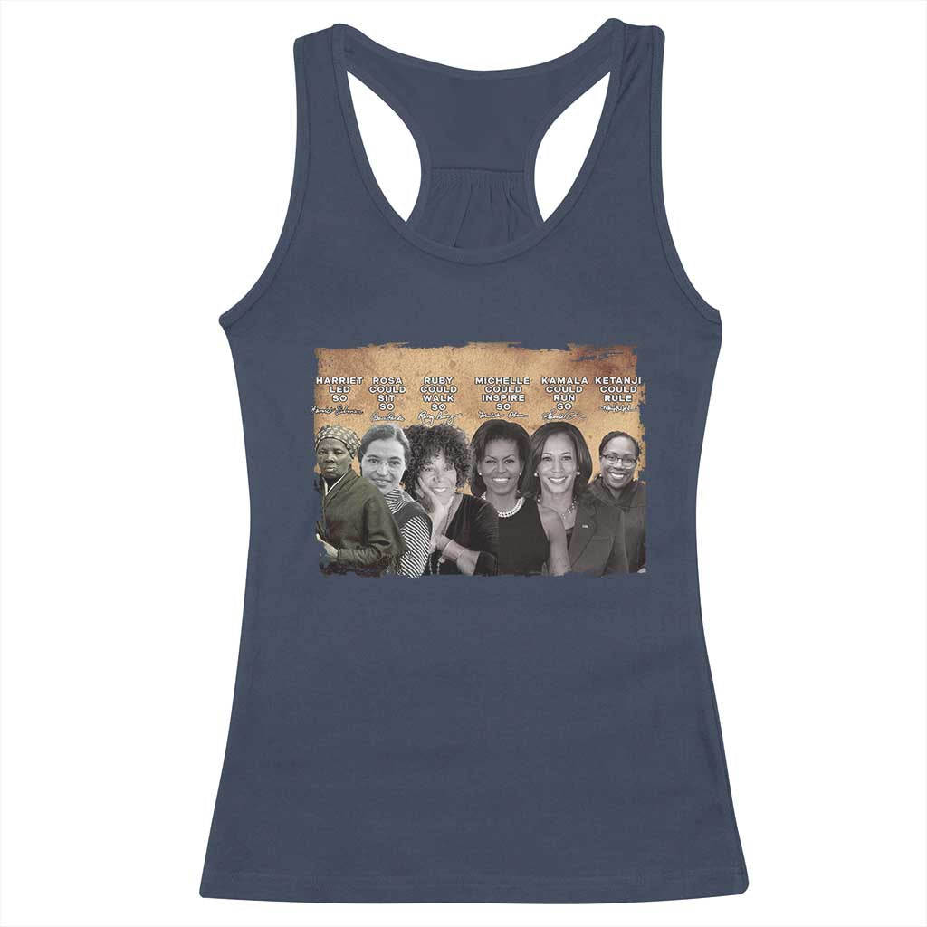 Black Women History Racerback Tank Top Harriet Led So Rosa Could Sit Black History TS09 Navy Print Your Wear