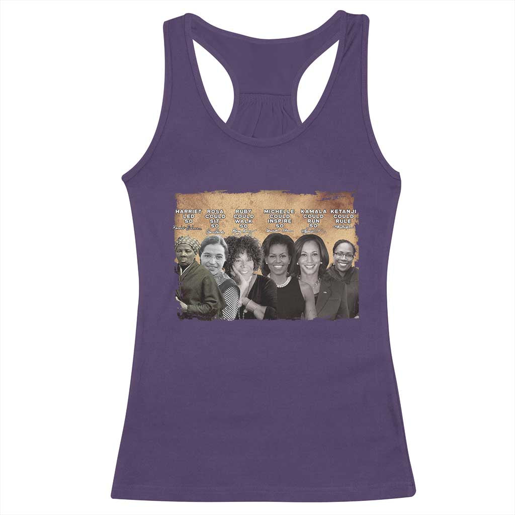 Black Women History Racerback Tank Top Harriet Led So Rosa Could Sit Black History TS09 Purple Print Your Wear