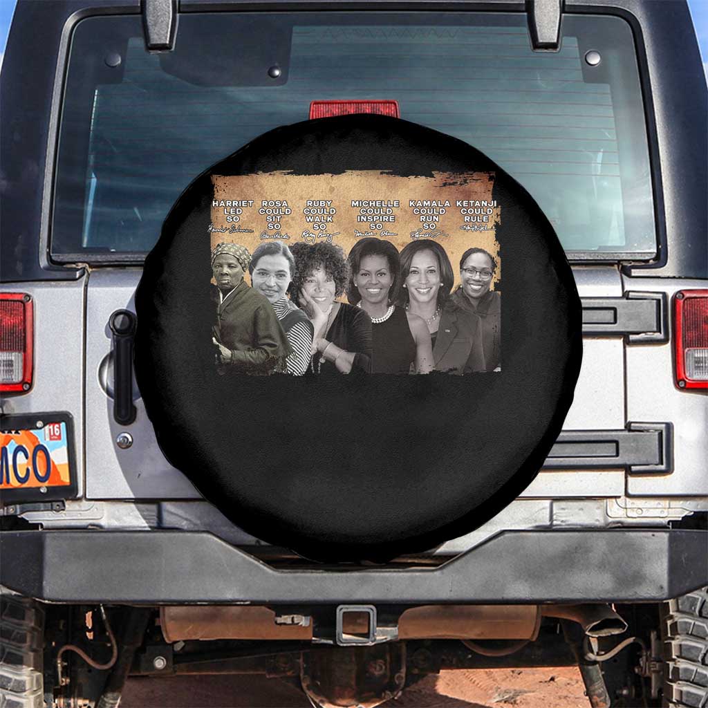 Black Women History Spare Tire Cover Harriet Led So Rosa Could Sit Black History TS09 No hole Black Print Your Wear