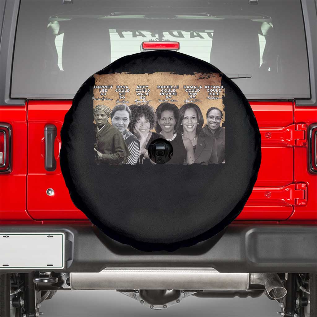 Black Women History Spare Tire Cover Harriet Led So Rosa Could Sit Black History TS09 Black Print Your Wear
