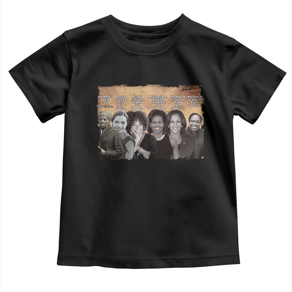 Black Women History Toddler T Shirt Harriet Led So Rosa Could Sit Black History TS09 Black Print Your Wear