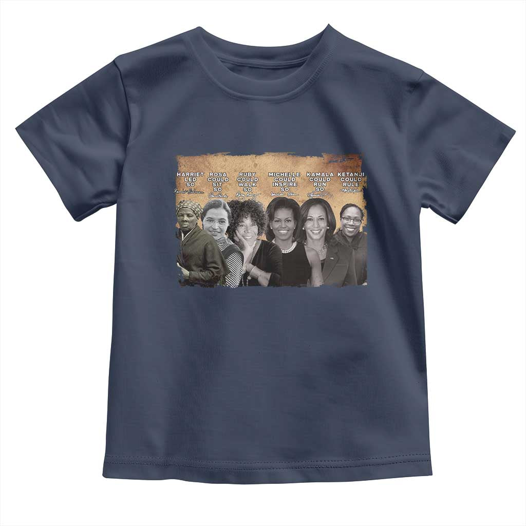 Black Women History Toddler T Shirt Harriet Led So Rosa Could Sit Black History TS09 Navy Print Your Wear